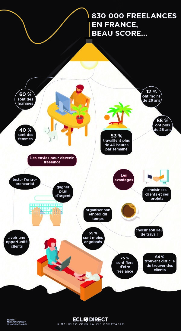 infographie qui sont les freelances