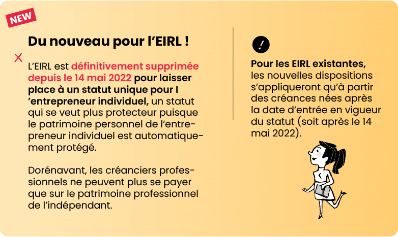 changements pour l'EIRL